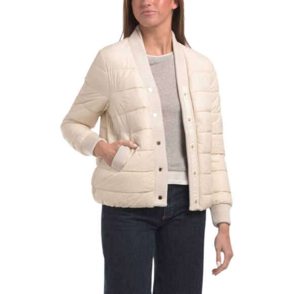 REBECCA MINKOFF Quilted Varsity Jacket - Picture 1 of 3